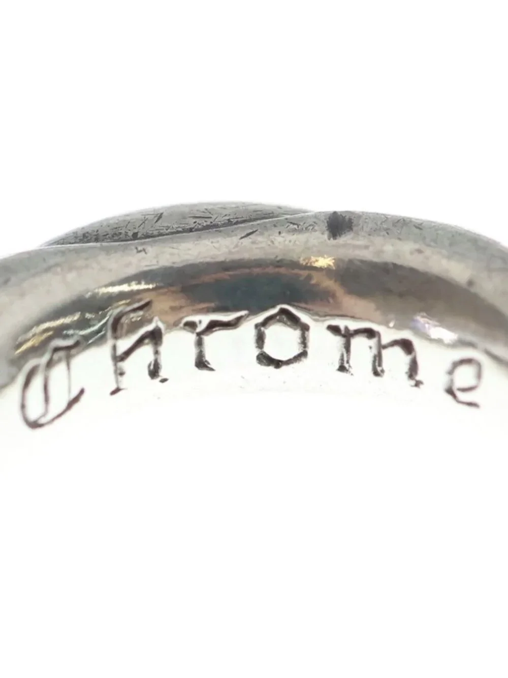 Chrome Hearts Scrl Band Scroll Ring Silver